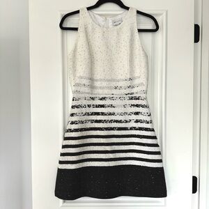 Milly Black and White Striped Dress, Size 4